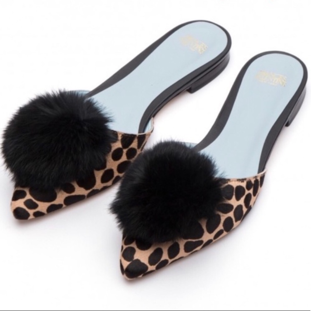 Frances Valentine Pauline Calf Hair Mule Slides